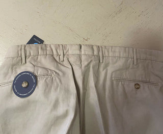 Neu mit Etikett Incotex Herren-Hose aus Leinen/Baumwolle, Elfenbeinfarben, 42 US