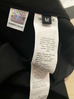 Neu mit Etikett: 415 $ Roberto Cavalli Badeshorts für Herren, Schwarz, Größe M
