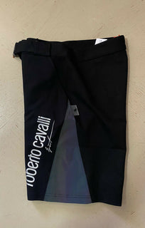 Neu mit Etikett: 415 $ Roberto Cavalli Badeshorts für Herren, Schwarz, Größe M