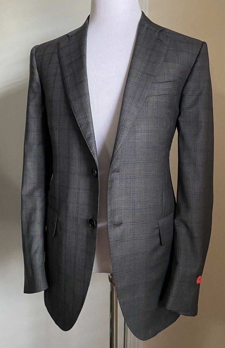 New $4995 ISAIA Wool/Silk Suit DK Gray 42R US ( 52R Eu ) Italy