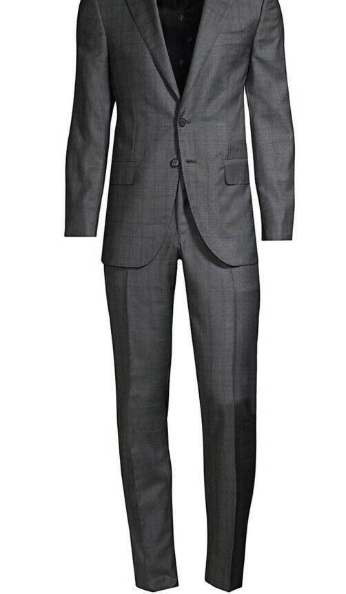 New $4995 ISAIA Wool/Silk Suit DK Gray 42R US ( 52R Eu ) Italy