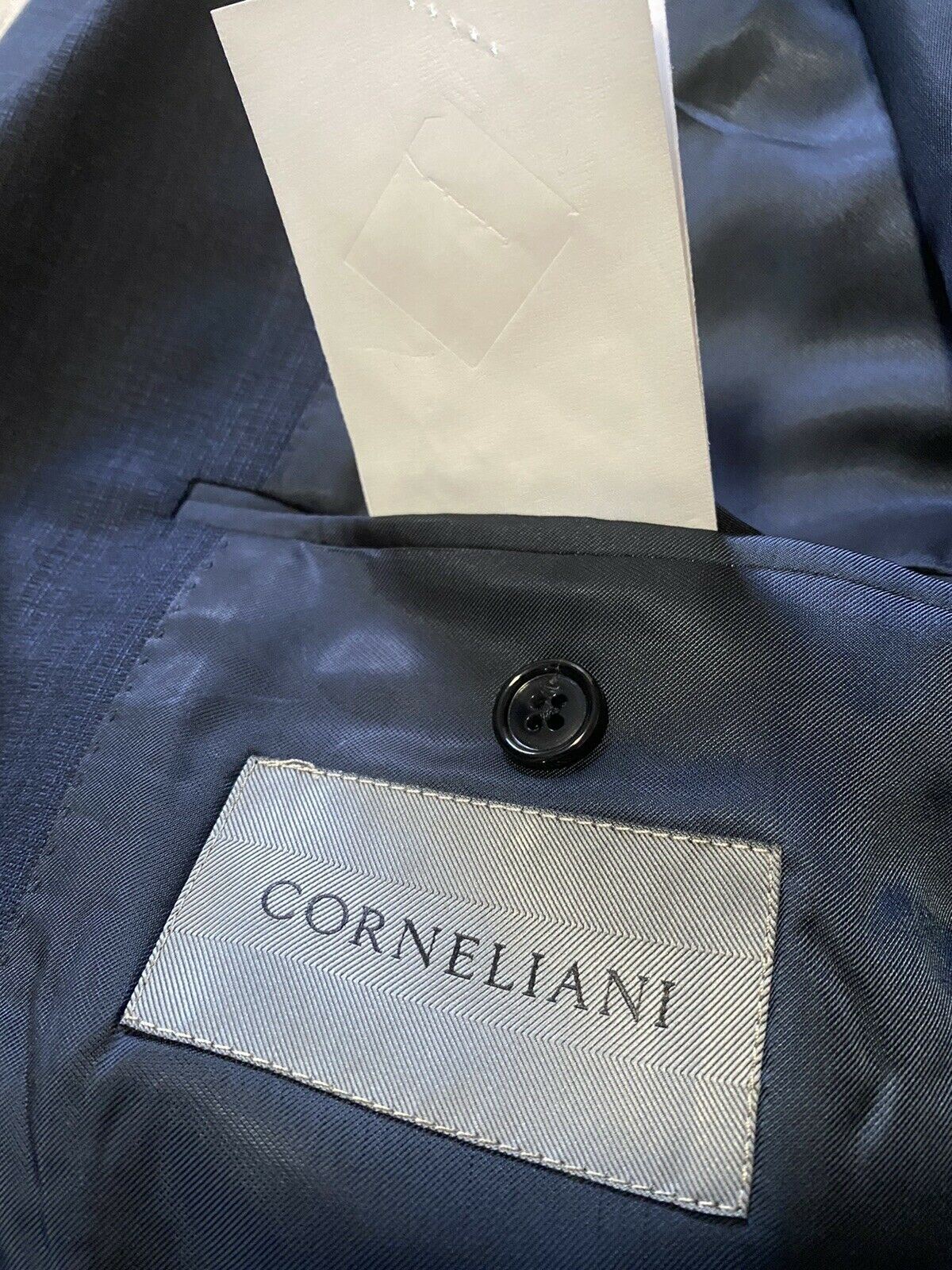 Neu $2195 Corneliani Herrenanzug aus Wolle/Seide Dunkelblau 38R US (48R Eu) Italien