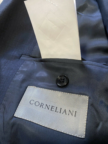 New $2195 Corneliani Mens Wool/Silk Suit Dark Blue 38R US ( 48R Eu ) Italy