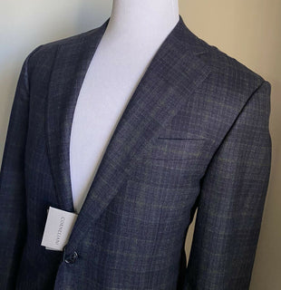 NWT $ 1650 Corneliani Sportmantel Jacke Blazer Marine/Grün 42R US (52R Eu) Italien
