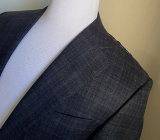 NWT $ 1650 Corneliani Sportmantel Jacke Blazer Marine/Grün 42R US (52R Eu) Italien
