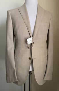 Neu $1595 Luciano Barbera Herren Sportmantel Blazer Jacke Creme 42R US ( 52R Eu )