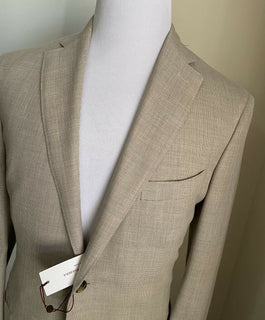 Neu $1595 Luciano Barbera Herren Sportmantel Blazer Jacke Creme 42R US ( 52R Eu )