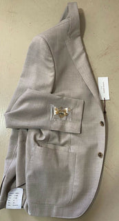 Neu $1595 Luciano Barbera Herren Sportmantel Blazer Jacke Creme 42R US ( 52R Eu )