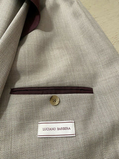 Neu $1595 Luciano Barbera Herren Sportmantel Blazer Jacke Creme 42R US ( 52R Eu )