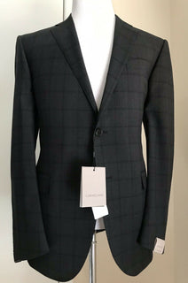 Neuer 1795 $ Corneliani Herren-Wollanzug Schwarz 42R US (52R Eu) Italien