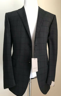 Neuer 1795 $ Corneliani Herren-Wollanzug Schwarz 42R US (52R Eu) Italien