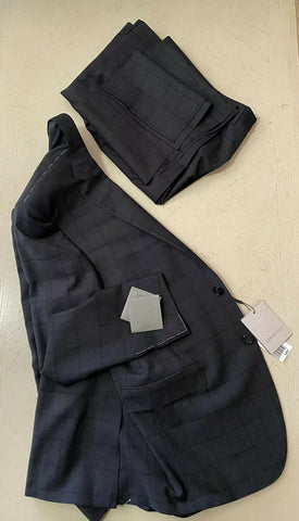 New $1795 Corneliani Mens Wool Suit Black 42R US ( 52R Eu ) Italy