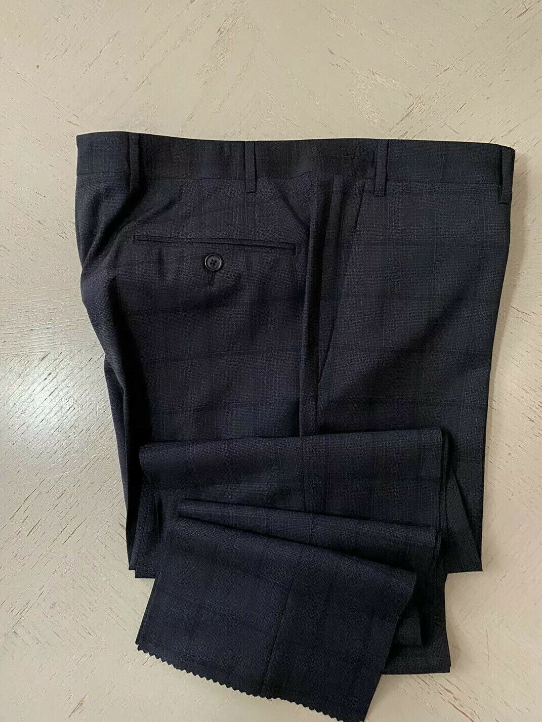 New $1795 Corneliani Mens Wool Suit Black 42R US ( 52R Eu ) Italy