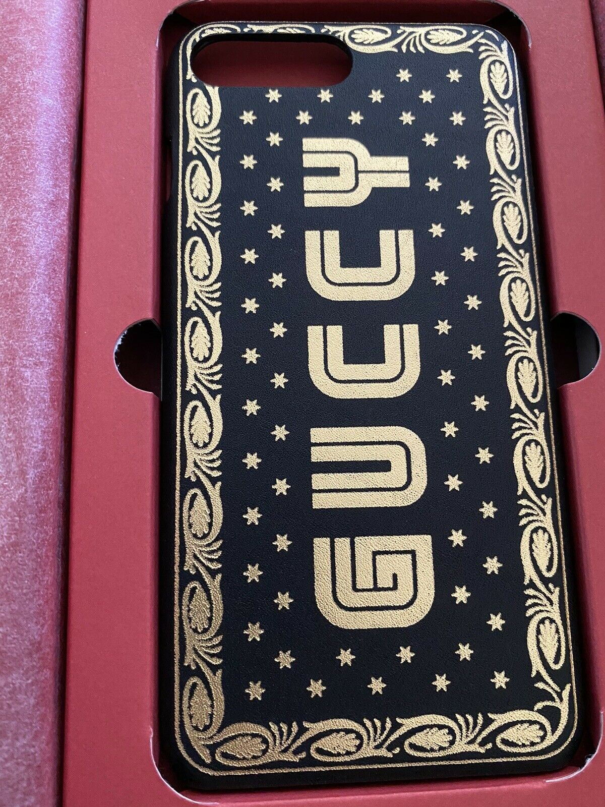 New $640 Gucci iPhone 7 Plus/8 Plus Case Gucci Monogram Black Italy