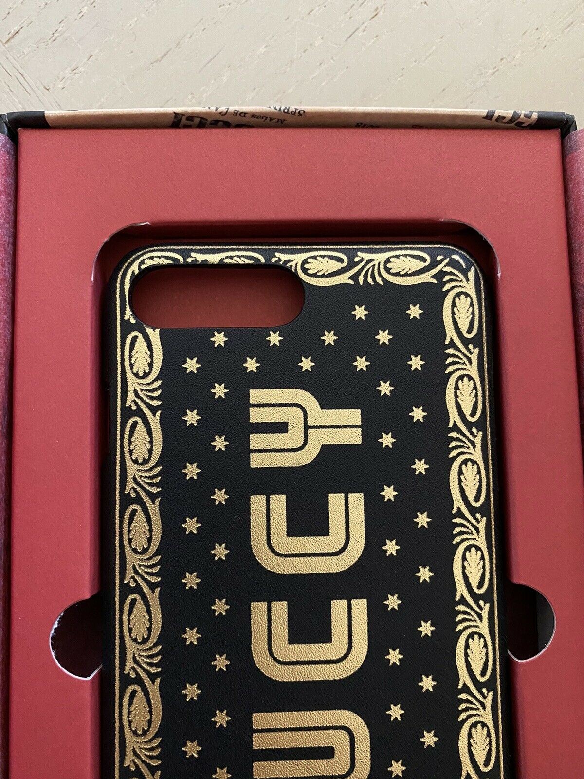 New $640 Gucci iPhone 7 Plus/8 Plus Case Gucci Monogram Black Italy