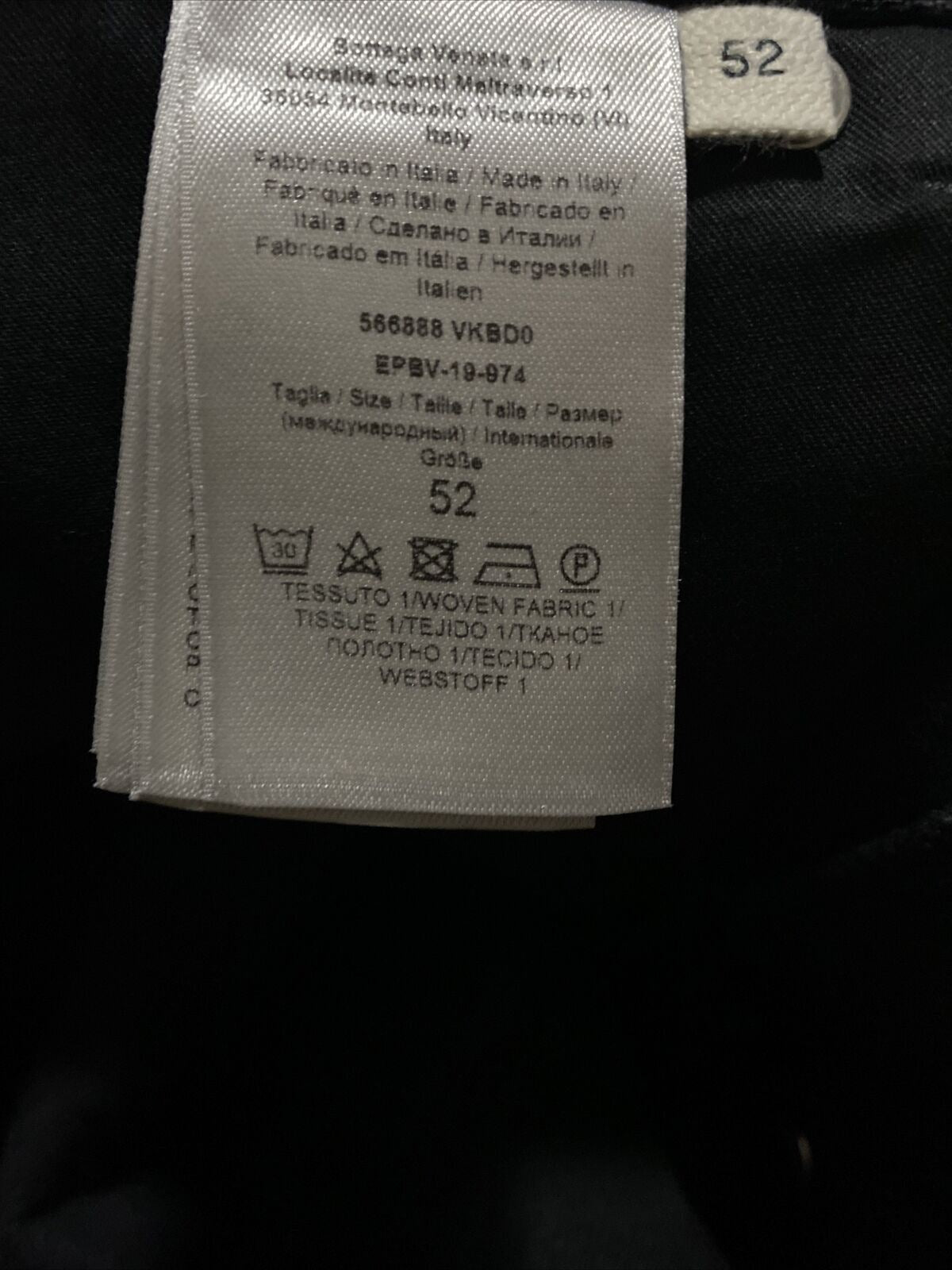 NWT 590 долларов США Bottega Veneta Мужские джинсовые брюки, черный деним 36 США/52 ЕС Италия