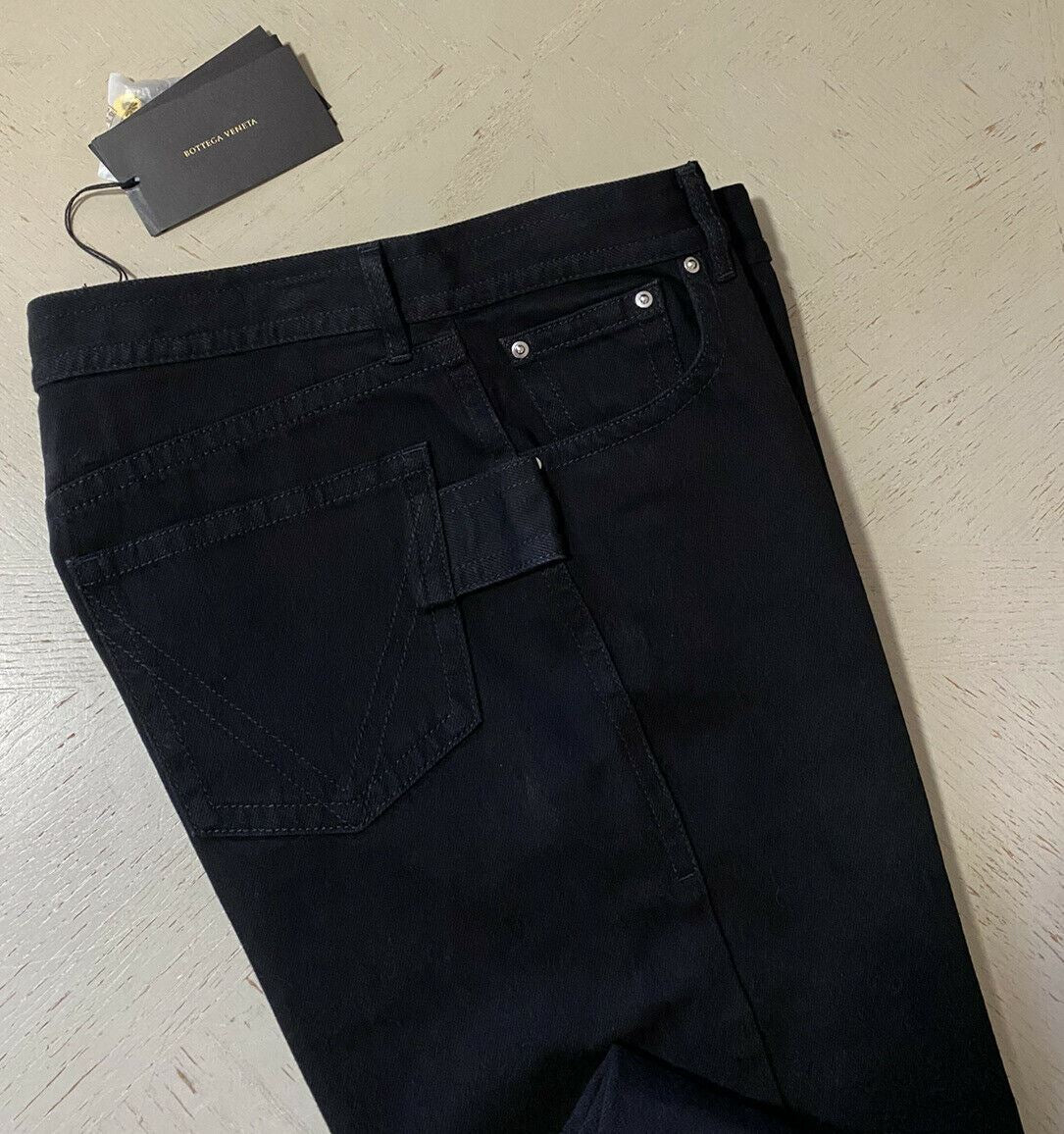 Neu mit Etikett: 590 $ Bottega Veneta Herren-Jeanshose Black Denim 38 US/54 Eu Italien