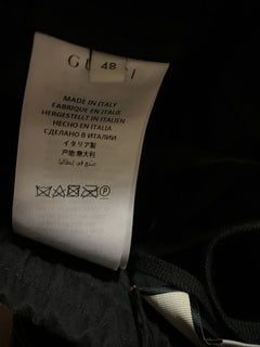 Neu mit Etikett: 1200 $ Gucci Military Cotton Herrenhose Schwarz 32 US (48 Eu) Italien
