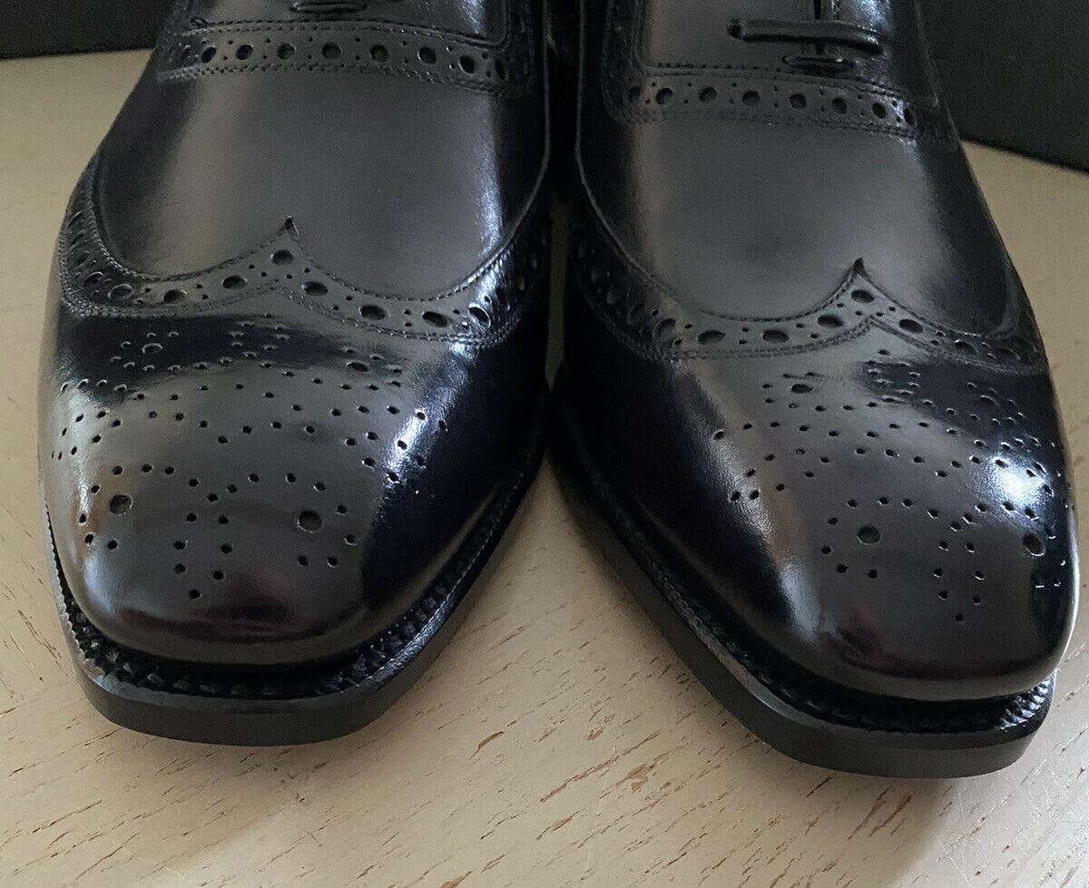 New $1495 Ermenegildo Zegna Couture Oxford Leather Shoes Black 11 US Italy