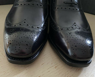 Neue 1495 $ Ermenegildo Zegna Couture Oxford-Lederschuhe Schwarz 11 US Italien