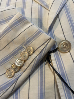 Neu mit Etikett: 2900 $ Gucci Herren-Sportmantel, Jacke, Blazer, Weiß/Blau, 40R US (50R Eu)