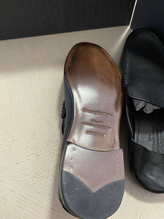 Neu $750 Ermenegildo Zegna Iconic Mokassin-Leder-Loafer-Schuhe Schwarz 11 US
