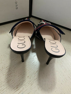 NIB Gucci Damen Sandalenschuhe Schwarz 9 US (39 Eu) 549617 Italien