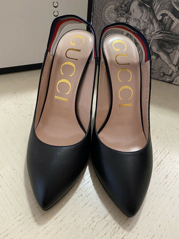 NIB Gucci Damen Sandalenschuhe Schwarz 7,5 US (37,5 Eu) 524645 Italien