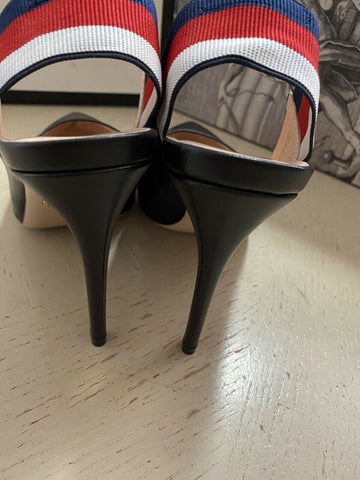 NIB Gucci Damen Sandalenschuhe Schwarz 7,5 US (37,5 Eu) 524645 Italien