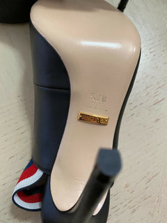 NIB Gucci Damen Sandalenschuhe Schwarz 7,5 US (37,5 Eu) 524645 Italien