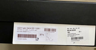 NIB Gucci Damen Plateau-Espadrille-Schuhe Silber 7,5 US (37,5 Eu) Italien