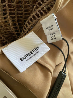 Neues Burberry Embellished Mesh Seguin Cocktailkleid im Wert von 6500 US-Dollar Bronze 8 US/42it Italien