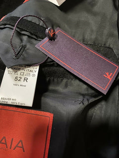 Neuer 4200-Dollar-Isaia-Herrenmantel in Schwarz, Größe 42R US (52R Eu), Italien