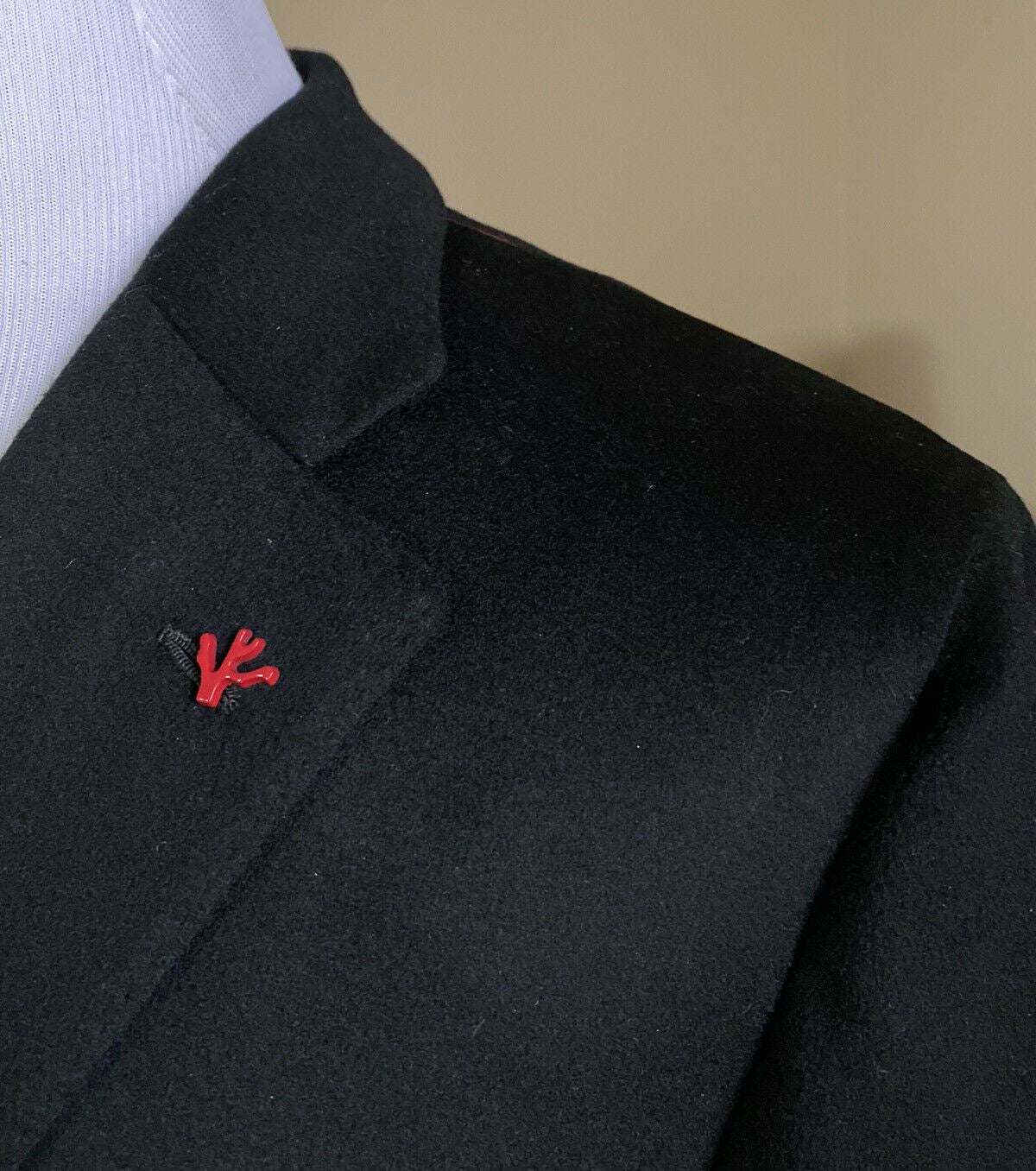 New $4200 Isaia Men’s Overcoat Coat Black Size 42R US ( 52R Eu ) Italy