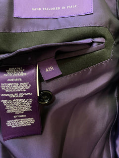 Neu $3295 Ralph Lauren Purple Label Herren-Smokinganzug Schwarz 42R US/52R Eu Italien
