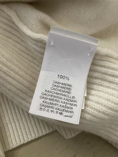 Neu $3995 Brunello Cucinelli Damen-Cardigan aus Kaschmir-Rippenstrick mit Gürtel Weiß M