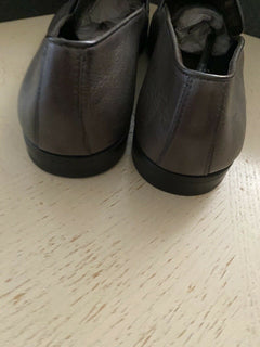 Neue 750 $ Ermenegildo Zegna Iconic Mokassin-Leder-Loafer-Schuhe Grau 11 US