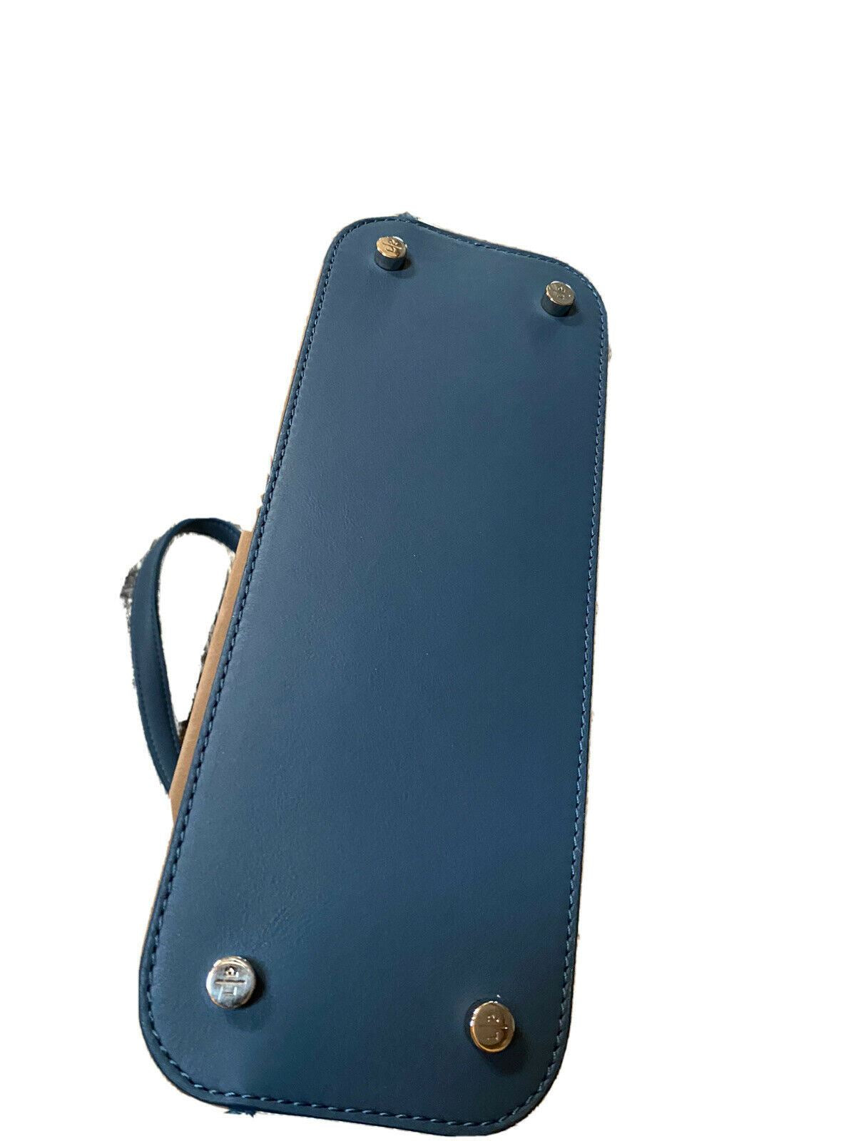 Новая женская маленькая большая сумка из холста/кожи Loro Piana за 3100 долларов, разноцветная, Италия