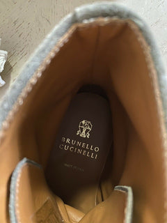 New $1195 Brunello Cucinelli Men Suede Wingtip Boots Shoes Olive 6 US ( 39 Eu )