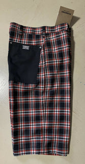 NWT $550 Burberry Men’s Short pants Black/Red Size 34 US ( 50 Eu )