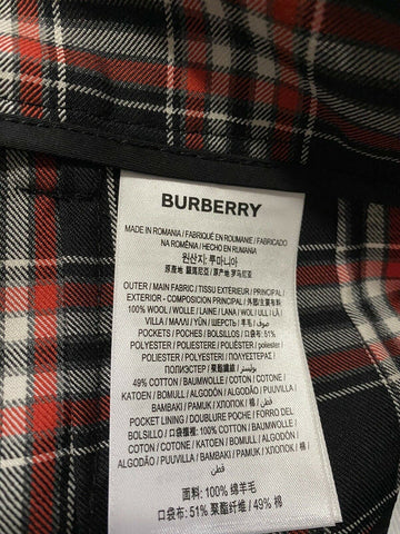 СЗТ $550 Мужские шорты Burberry Черный/Красный Размер 34 США (50 ЕС)