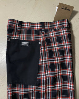 NWT $550 Burberry Men’s Short pants Black/Red Size 38 US ( 54 Eu )