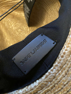 Neu mit Etikett: 995 $ Saint Laurent Herren-Strohhut Beige XL Italien
