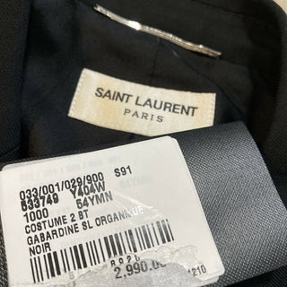 Neuer 2990 $ Saint Laurent Herrenanzug Schwarz 44R US/54R Eu Italien