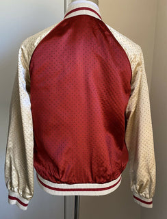 New $3990 Saint Laurent Versity Jacket Coat Red/Cream 40 US/50 Eu Italy