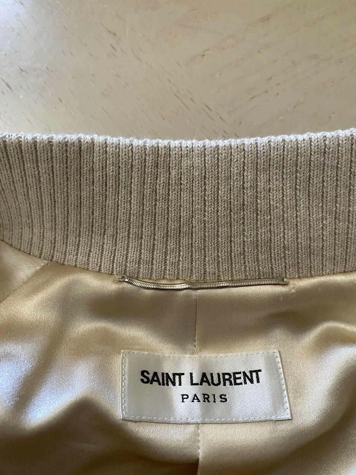 Neu $3990 Saint Laurent Versity Jackenmantel Rot/Creme 40 US/50 Eu Italien