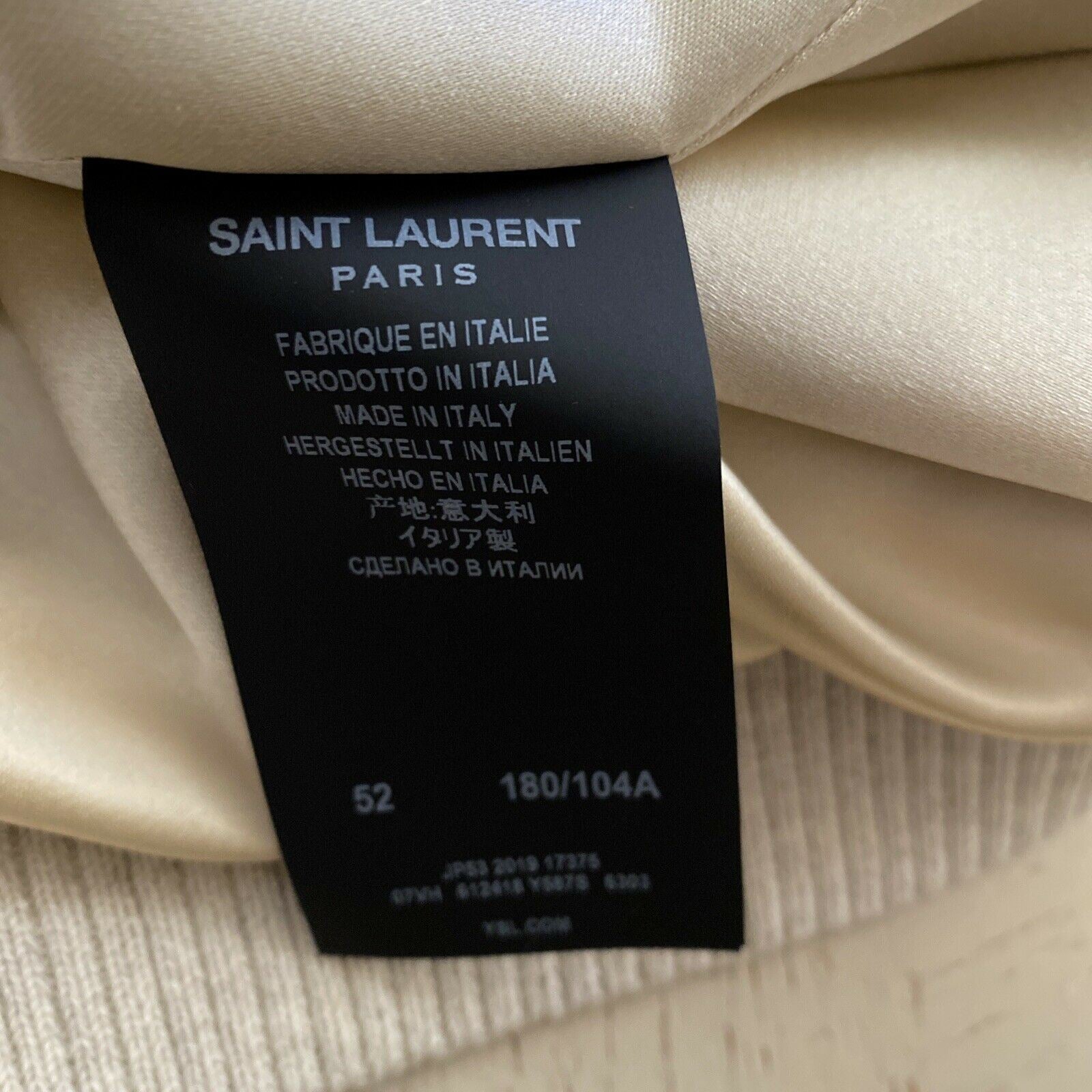 New $3990 Saint Laurent Versity Jacket Coat Red/Cream 42 US/52 Eu Italy