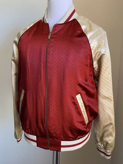 Neu $3990 Saint Laurent Versity Jackenmantel Rot/Creme 42 US/52 Eu Italien