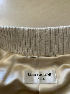 Neu $3990 Saint Laurent Versity Jackenmantel Rot/Creme 42 US/52 Eu Italien