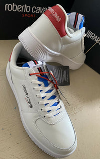 Neue Roberto Cavalli Herren-Sneaker, Schuhe, Weiß, 10 US (43 Eu), hergestellt in Italien